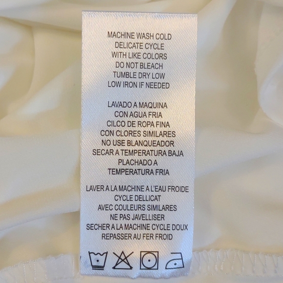 NWOT White Short Sleeve Dress SZ L By Nina Leonard - Picture 9 of 10